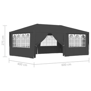 Galleria Design Professional Party Tent with Side Walls 4x6 m Anthracite 90 g/m?