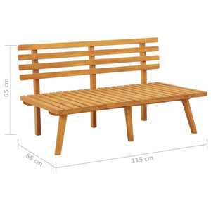 Galleria Design Garden Bench with Cushions 115 cm Solid Acacia Wood