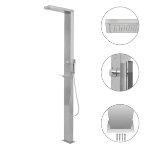 Galleria Design Outdoor Shower Stainless Steel Square