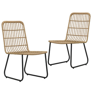 Galleria Design Garden Chairs 2 pcs Poly Rattan Oak