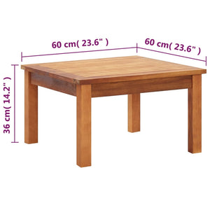 Galleria Design Garden Coffee Table 60x60x36 cm Solid Acacia Wood