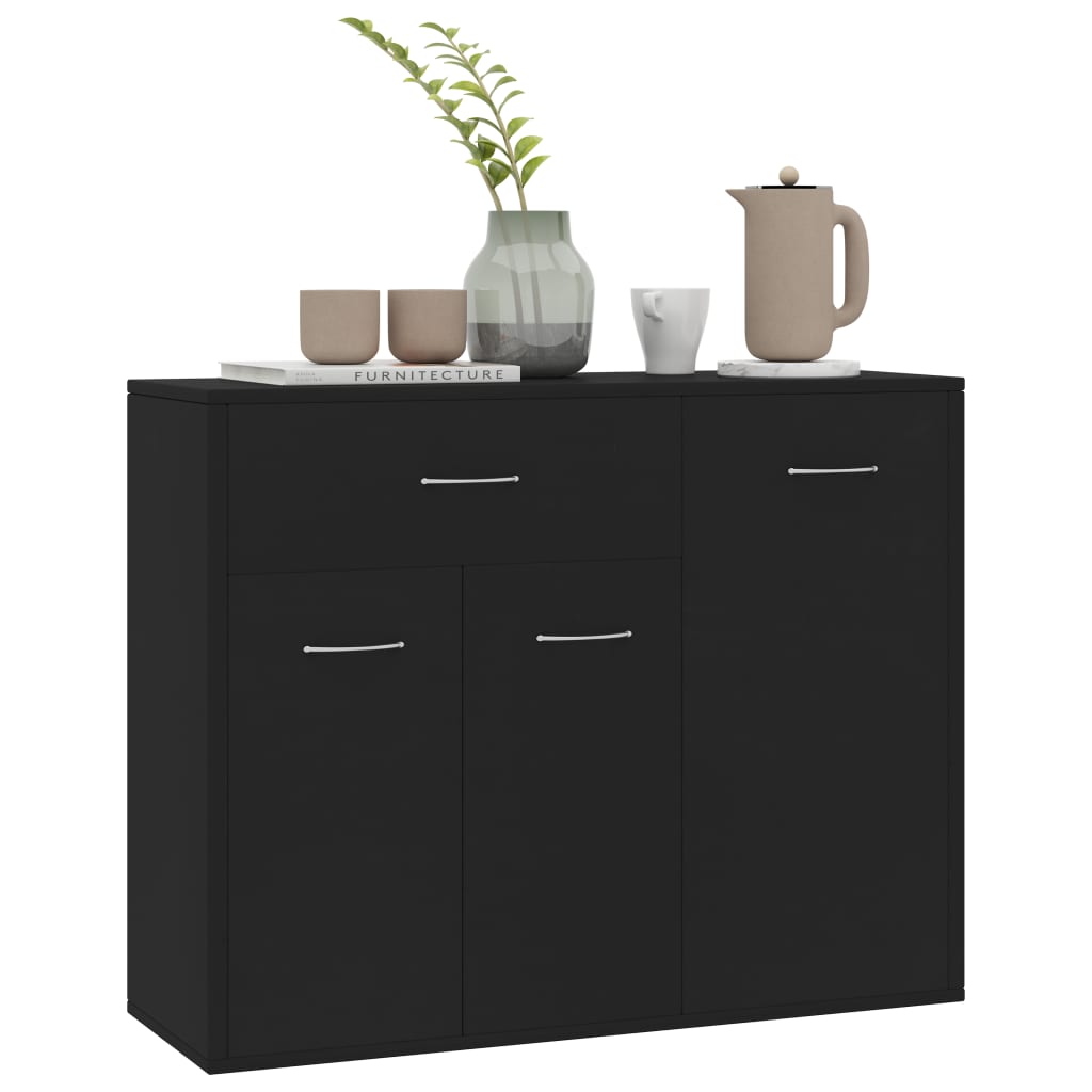 Galleria Design Sideboard Black 88x30x70 cm Engineered Wood