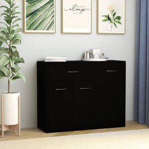 Galleria Design Sideboard Black 88x30x70 cm Engineered Wood