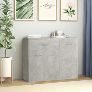 Galleria Design Sideboard Concrete Grey 88x30x70 cm Engineered Wood