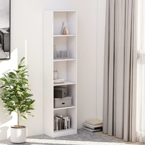 Galleria Design 5-Tier Book Cabinet White 40x24x175 cm Engineered Wood