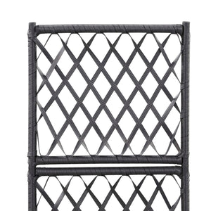 Galleria Design Trellis Raised Bed with 1 Pot 30x30x107 cm Poly Rattan Black