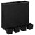 Galleria Design Garden Raised Bed with 4 Pots 80x22x79 cm Poly Rattan Black