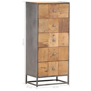 Galleria Design Drawer Cabinet 45x30x100 cm Solid  Reclaimed Wood