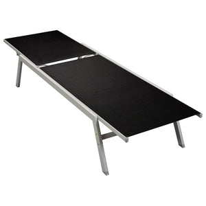 Galleria Design Sun Lounger Steel and Textilene Black