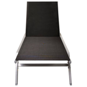 Galleria Design Sun Lounger Steel and Textilene Black