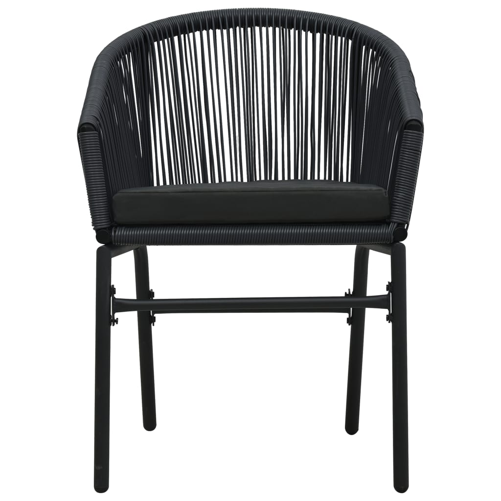 Galleria Design Garden Chairs 2 pcs Black PE Rattan