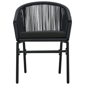 Galleria Design Garden Chairs 2 pcs Black PE Rattan