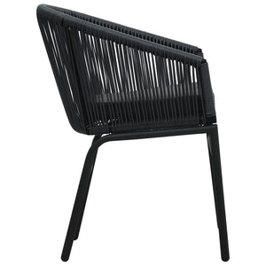 Galleria Design Garden Chairs 2 pcs Black PE Rattan