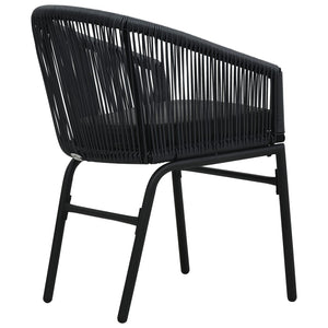 Galleria Design Garden Chairs 2 pcs Black PE Rattan