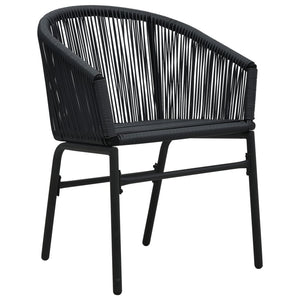 Galleria Design Garden Chairs 2 pcs Black PE Rattan