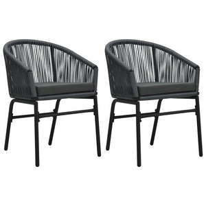 Galleria Design Garden Chairs 2 pcs Anthracite PE Rattan