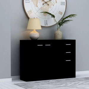 Galleria Design Sideboard Black 105x30x75 cm Engineered Wood