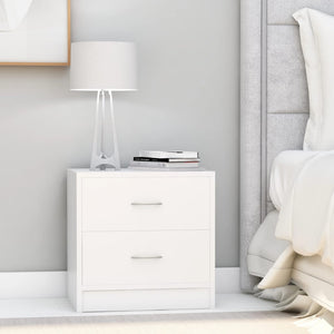 Galleria Design Bedside Cabinets 2 pcs White 40x30x40 cm Engineered Wood