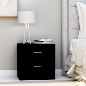 Galleria Design Bedside Cabinets 2 pcs Black 40x30x40 cm Engineered Wood