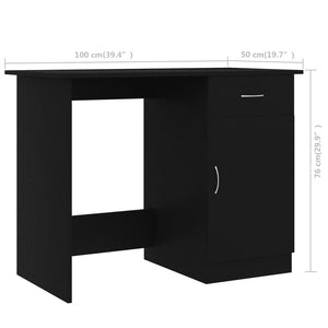 Galleria Design Desk Black 100x50x76 cm Engineered Wood