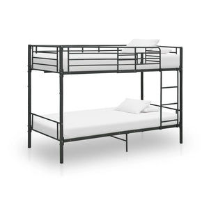 Galleria Design Bunk Bed without Mattress Black Metal 90x200 cm