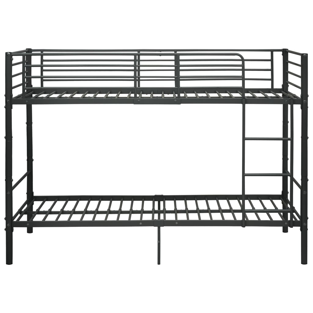 Galleria Design Bunk Bed without Mattress Black Metal 90x200 cm