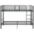 Galleria Design Bunk Bed without Mattress Black Metal 90x200 cm