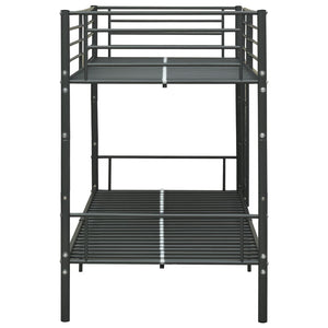 Galleria Design Bunk Bed without Mattress Black Metal 90x200 cm