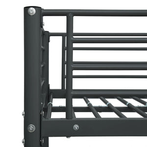 Galleria Design Bunk Bed without Mattress Black Metal 90x200 cm