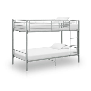 Galleria Design Bunk Bed without Mattress Grey Metal 90x200 cm