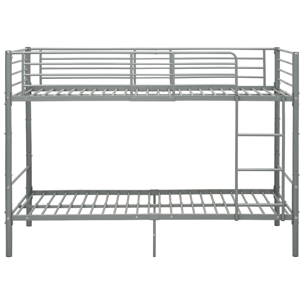 Galleria Design Bunk Bed without Mattress Grey Metal 90x200 cm