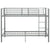 Galleria Design Bunk Bed without Mattress Grey Metal 90x200 cm