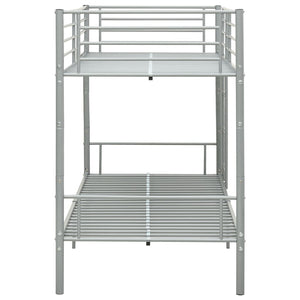 Galleria Design Bunk Bed without Mattress Grey Metal 90x200 cm