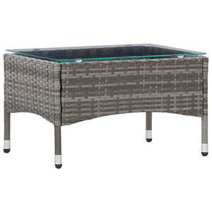 Galleria Design Coffee Table Grey 60x40x36 cm Poly Rattan