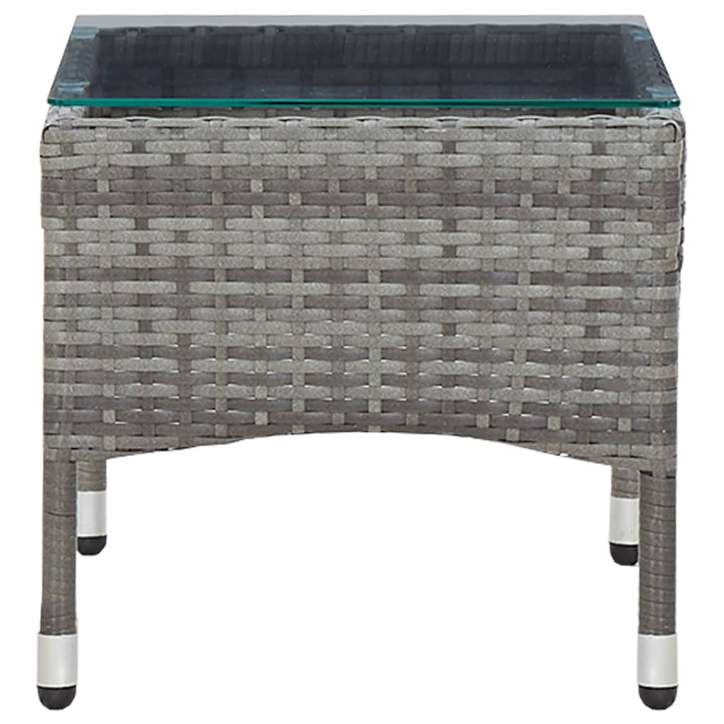 Galleria Design Coffee Table Grey 60x40x36 cm Poly Rattan