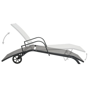 Galleria Design Sun Lounger Steel and Textilene