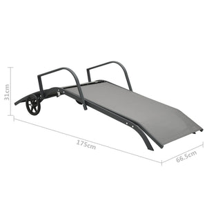 Galleria Design Sun Lounger Steel and Textilene