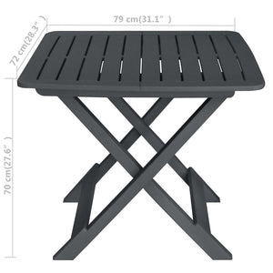 Galleria Design 3 Piece Folding Bistro Set Plastic Anthracite