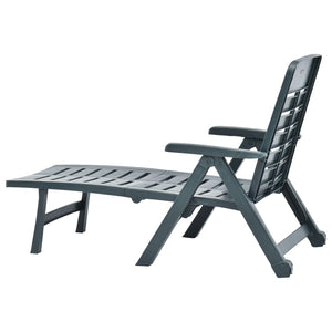 Galleria Design Folding Sun Lounger Plastic Green