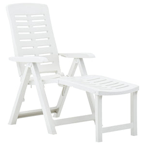 Galleria Design Folding Sun Lounger Plastic White