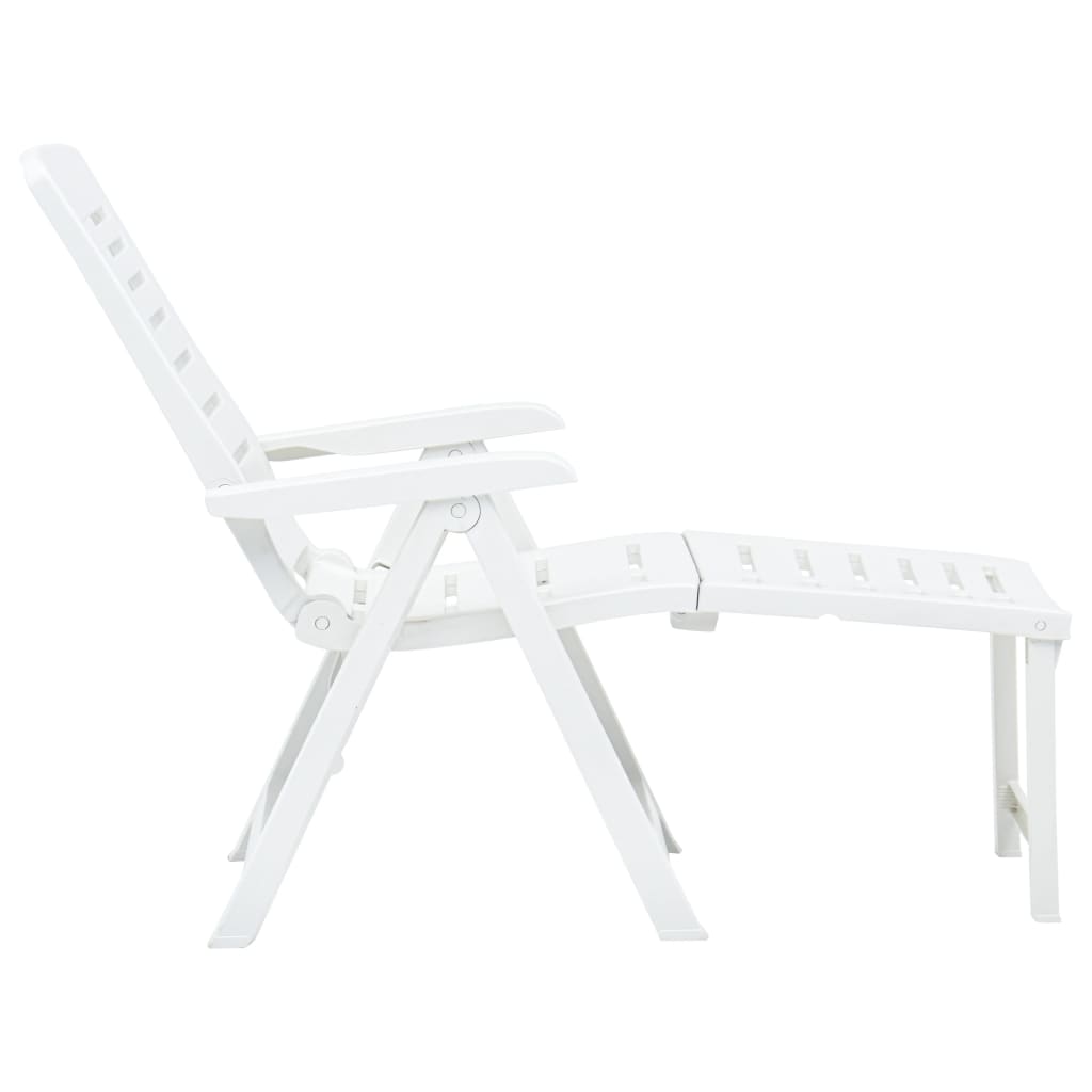 Galleria Design Folding Sun Lounger Plastic White