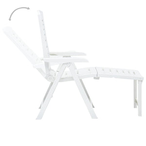 Galleria Design Folding Sun Lounger Plastic White