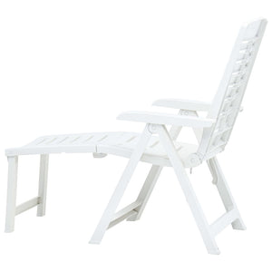 Galleria Design Folding Sun Lounger Plastic White