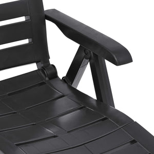 Galleria Design Folding Sun Lounger Plastic Anthracite