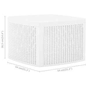 Galleria Design Side Table White 54x54x36.5 cm Plastic