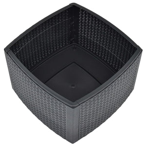 Galleria Design Side Table Anthracite 54x54x36.5 cm Plastic