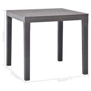 Galleria Design Garden Table Mocca 78x78x72 cm Plastic