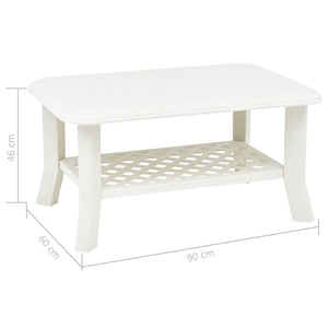 Galleria Design Coffee Table White 90x60x46 cm Plastic