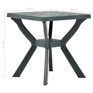 Galleria Design Bistro Table Green 70x70x72 cm Plastic