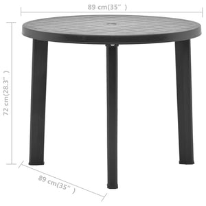 Galleria Design Garden Table Anthracite 89 cm Plastic